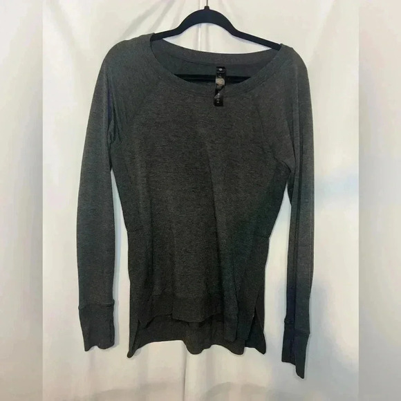 Yogalicious Charcoal Long Sleeve Women's Top - Picture 1 of 3
